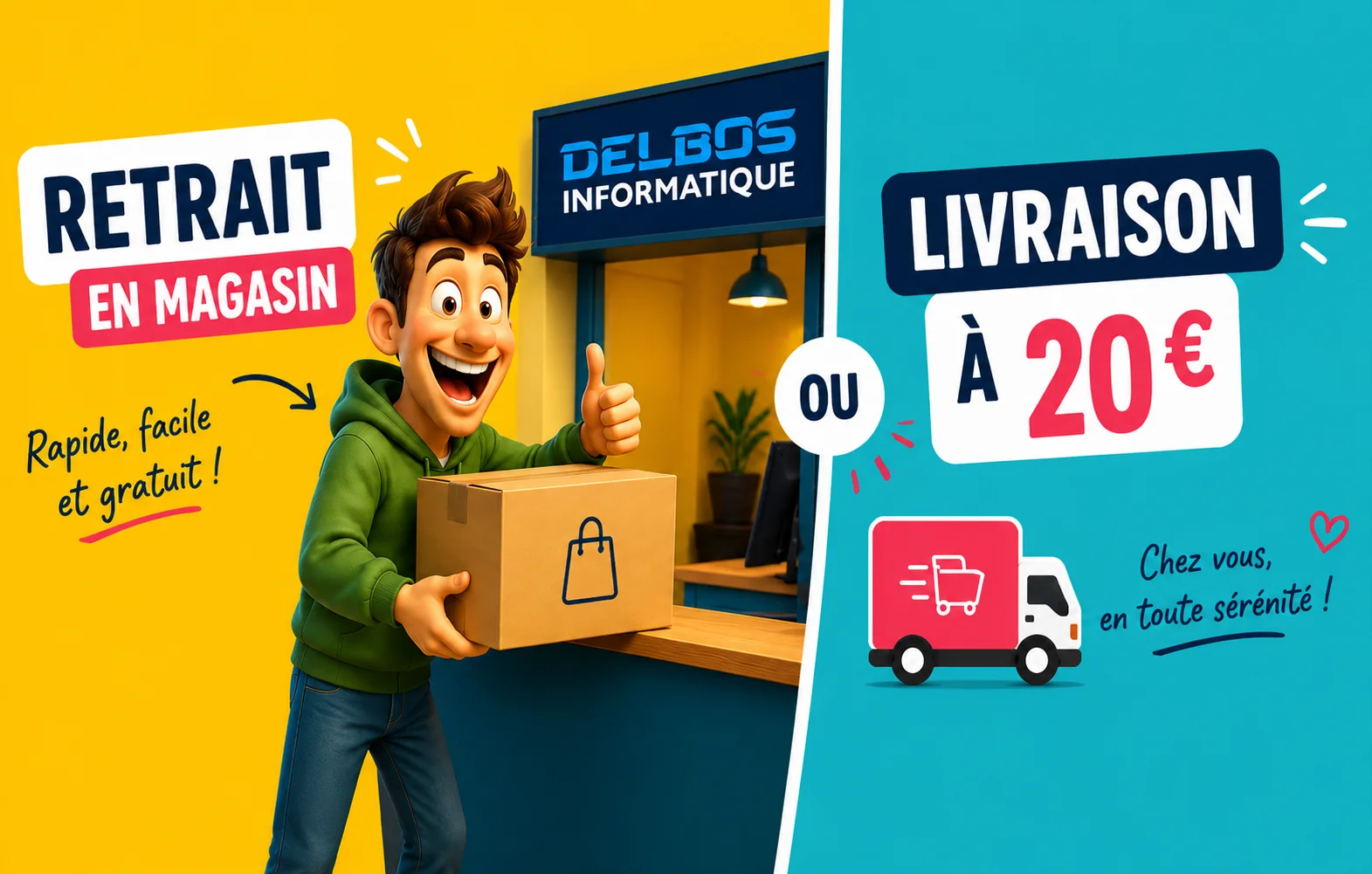 Retrait magasin ou Livraison