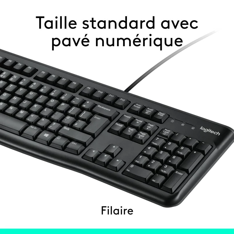 Pack 2en1 (Clavier/Souris) Logitech Desktop MK120 (Noir)