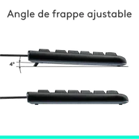 Ensemble Clavier et Souris Filaire Logitech MK120 AZERTY Noir - 15