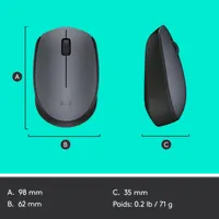 Souris sans fil Logitech M171 Noir - Fiabilité et Liberté - 4