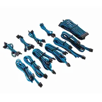 Kit Pro de Câbles d'Alimentation Premium Gainés Individuellement Type 4 Gen 4 - Bleu