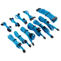 Kit Pro de Câbles d'Alimentation Premium Gainés Individuellement Type 4 Gen 4 - Bleu - 2