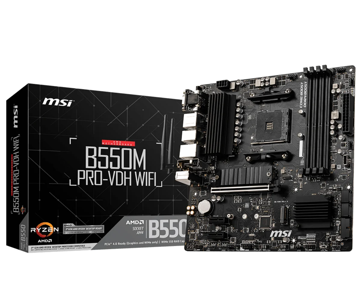 MSI B550M PRO-VDH WIFI carte mère AMD B550 Emplacement AM4 micro ATX