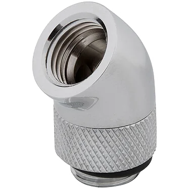 Corsair Hydro X Series XF Adaptateur Rotatif 45° Chrome (Lot de 2)