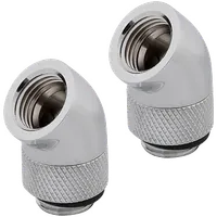Corsair Hydro X Series XF Adaptateur Rotatif 45° Chrome (Lot de 2) - 2