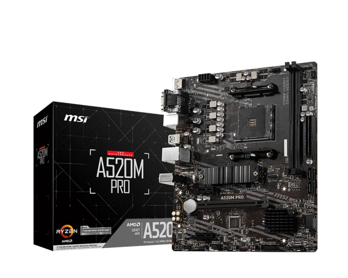 MSI A520M PRO carte mère AMD A520 Emplacement AM4 micro ATX