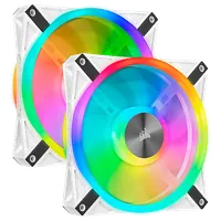 Lot de 2 Ventilateurs Boîtier Corsair iCUE QL140 RGB PWM 140mm avec Lighting Node Core - 1