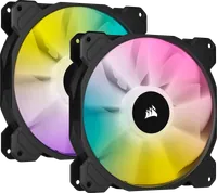 Lot de 2 Ventilateurs Boîtier Corsair iCUE QL140 RGB PWM 140mm avec Lighting Node Core - 2