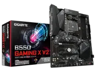 GIGABYTE B550 Gaming X V2 Carte mère - Processeurs AMD Ryzen 5000, VRM 10+3 phases, jusqu'à 4733 MHz DDR4, 1xPCIe 4.0 + 1xPCIe 3.0 M.2, LAN 1GbE, USB 3.2 Gen 2 - 1