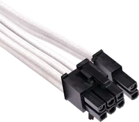 Câble d'alimentation PCIe Sleeved 2 Connecteurs Type 4 Blanc - CORSAIR Premium - 2