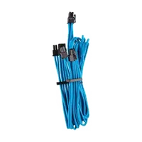 Câble d'alimentation gainé individuellement CORSAIR Premium Sleeved Split PCIe Type 4 (2 connecteurs) - Bleu - 2