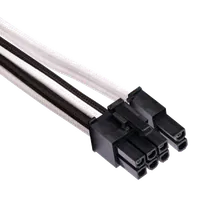 CORSAIR Premium m Sleeved Split PCIe T4 Blanc/Noir - 1