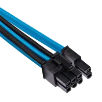 Câble d'alimentation PCIe gainé individuellement CORSAIR Premium Type 4 (2 connecteurs) - Bleu/Noir