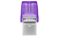 Kingston Technology DataTraveler 64 Go microDuo 3C 200 Mo/s dual USB-A + USB-C - 4