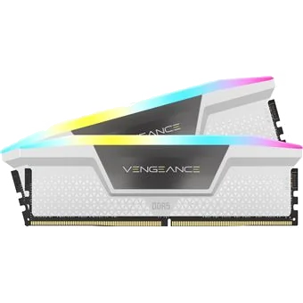 Kit Mémoire RAM Corsair Vengeance RGB DDR5 32 Go (2x16 Go) 6000 MHz CL40 Blanc