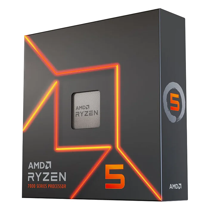 Processeur AMD Ryzen 5 7600X - 6 Cœurs / 12 Threads - 4.7 GHz - Socket AM5