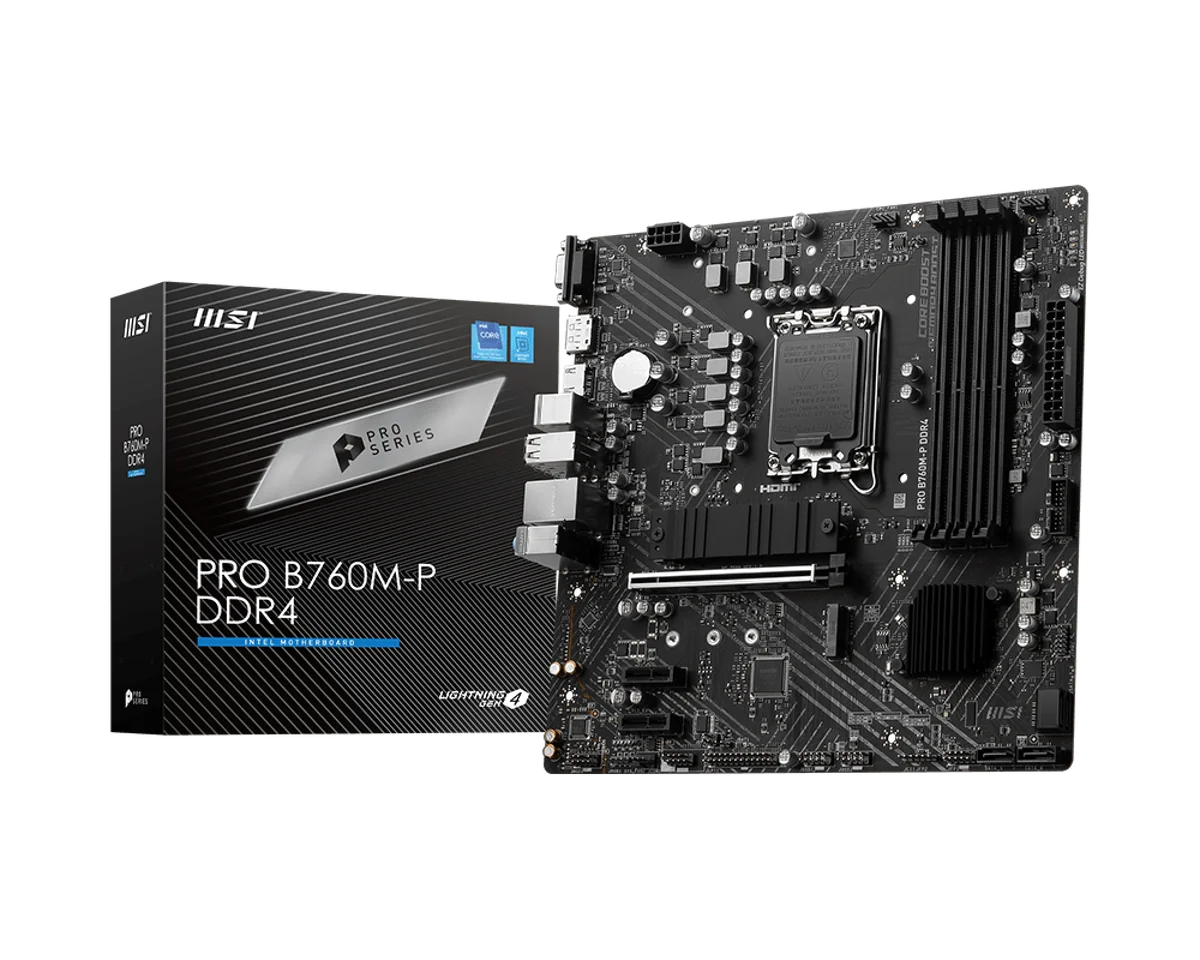 MSI PRO B760M-P DDR4 carte mère Intel B760 LGA 1700 micro ATX