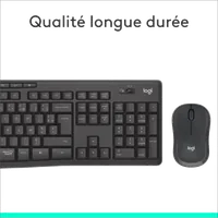 Ensemble Clavier et Souris Sans Fil Logitech MK295 Silent - Noir Graphite - 11
