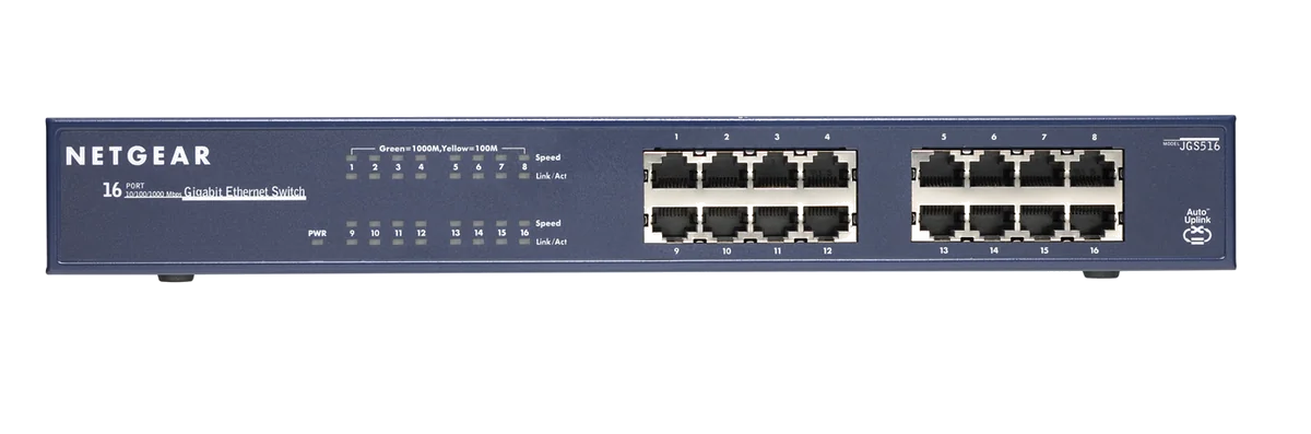 NETGEAR JGS516 Non-géré Bleu
