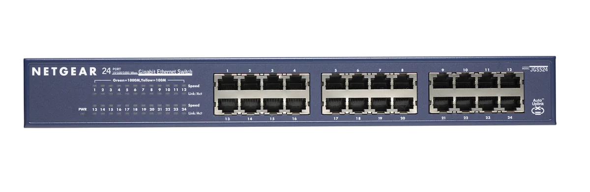 NETGEAR JGS524 Non-géré Gigabit Ethernet (10/100/1000) Bleu