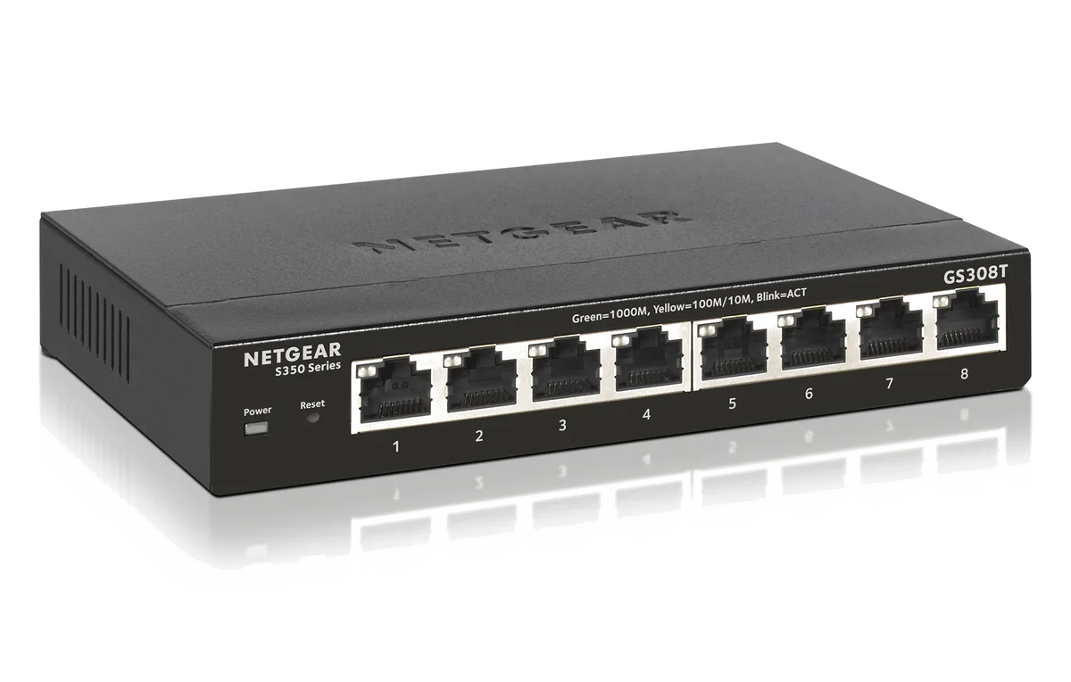 NETGEAR GS308T Géré L2 Gigabit Ethernet (10/100/1000) Noir