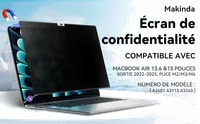 Filtre de Confidentialité Magnétique 2-Way pour MacBook Air 13.6" M2/M3 - 4