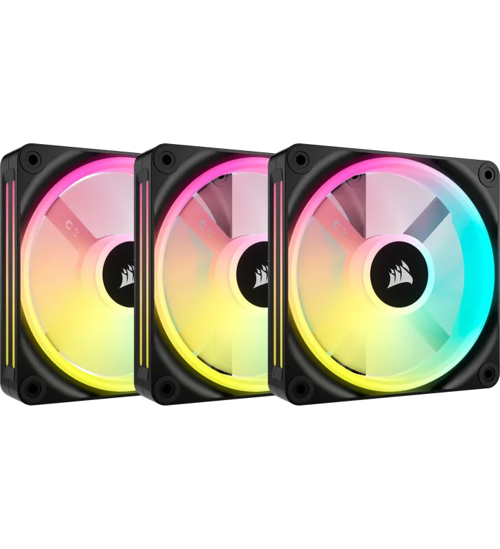 Kit de Démarrage Ventilateurs PWM 120mm iCUE LINK QX120 RGB Blanc