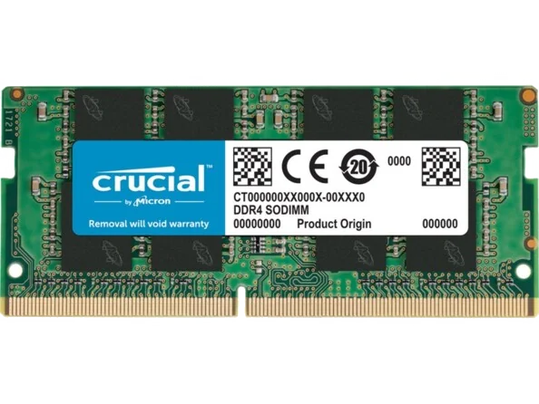 Barrette mémoire 8Go SODIMM DDR4 Crucial 3200Mhz (Vert) Version OEM (Tray)