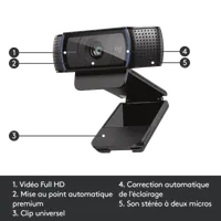 Webcam Logitech HD Pro C920 Refresh - Full HD 1080p pour des appels vidéo d'exception - 6