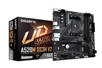 GIGABYTE Carte mère A520M DS3H V2 - Prend en charge les processeurs AMD Ryzen série 5000 AM4, jusqu'à 4733 MHz DDR4 (OC), PCIe 3.0 x16, LAN GbE, USB 3.2 Gen 1 - 1