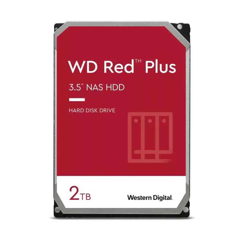 Western Digital Red Plus disque dur 2 To 5400 tr/min 64 Mo 3.5" SATA