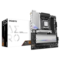 GIGABYTE B650 AERO G Carte mère - Compatible avec les processeurs AMD Ryzen série 9000, jusqu'à 8000 MHz DDR5 (OC), 1xPCIe 5.0 + 2xPCIe 4.0 M.2, LAN 2,5 GbE, WIFI 6E, USB 3.2 Gen 2 - 1