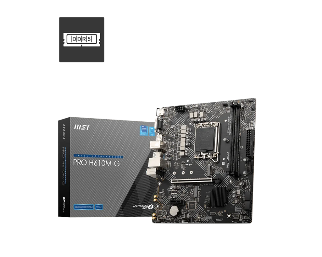 MSI PRO H610M-G carte mère Intel H610 LGA 1700 micro ATX