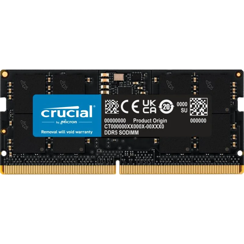 Crucial CT16G56C46S5 module de mémoire 16 Go 1 x 16 Go DDR5 262-pin SO-DIMM ECC