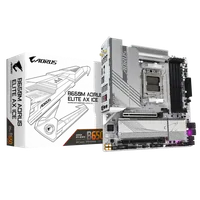 GIGABYTE B650M AORUS ELITE AX ICE Carte mère - AMD Ryzen série 9000, VRM 12+2+2 phases, jusqu'à 8000 MHz DDR5 (OC), 1xPCIe 5.0 + 1xPCIe 4.0 M.2, LAN 2,5 GbE, WIFI 6E, USB 3.2 Gen 2x2 - 1