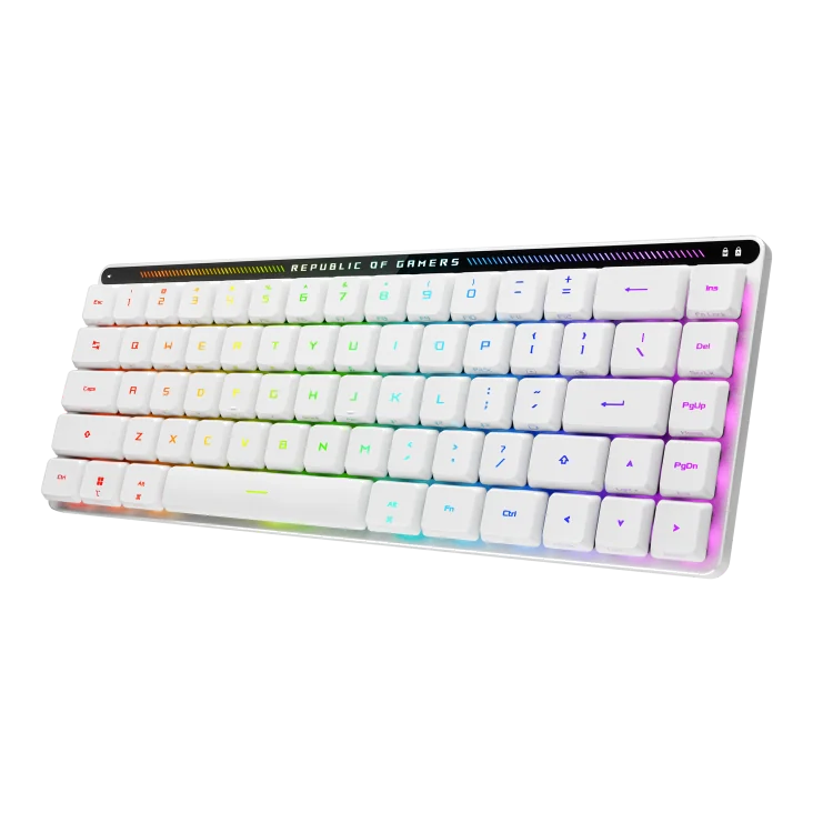 ASUS ROG Falchion RX Low Profile clavier Gaming USB + RF Wireless + Bluetooth Blanc