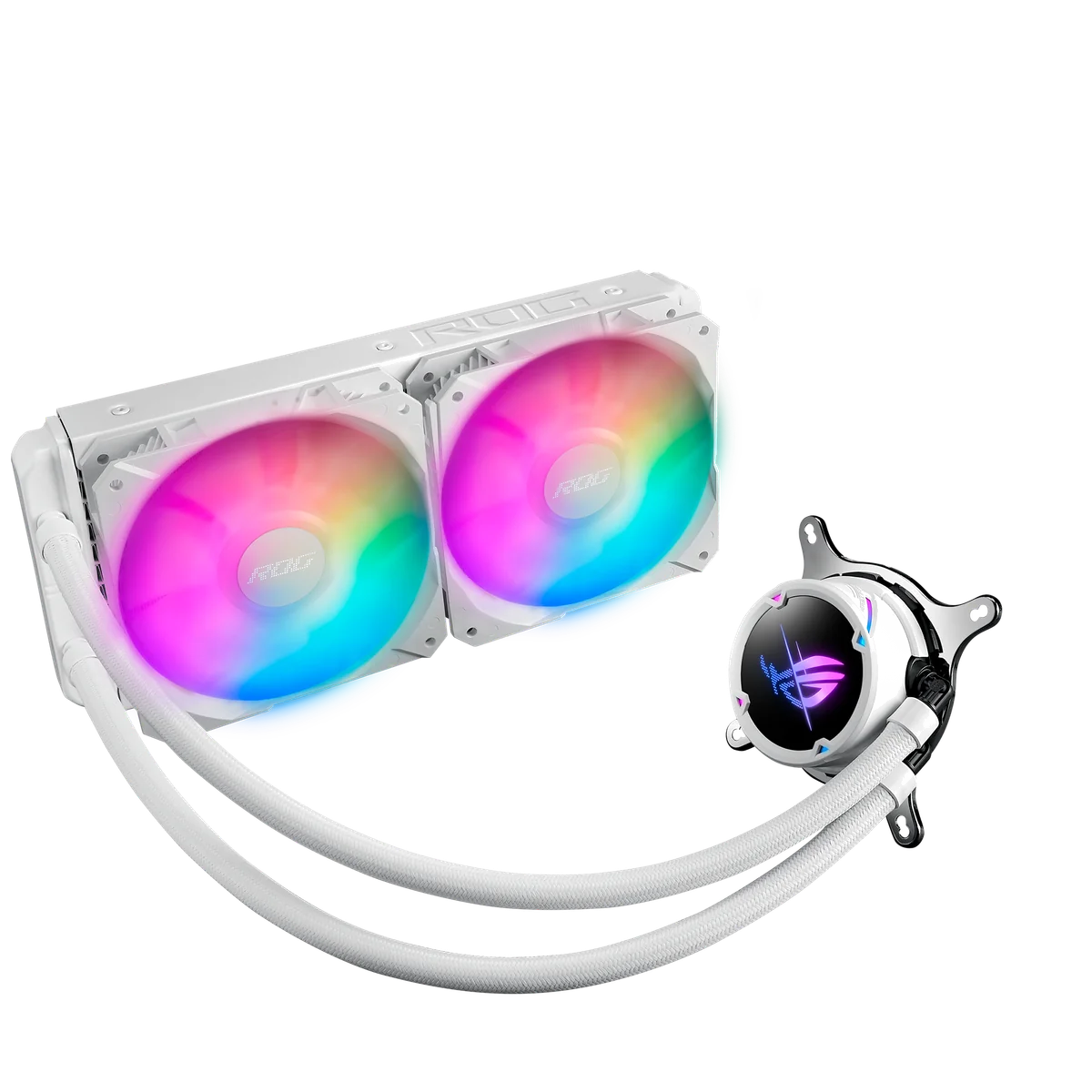 ASUS ROG STRIX LC II 240 ARGB White Edition Processeur Refroidisseur de liquide tout-en-un 12 cm Blanc 1 pièce(s)