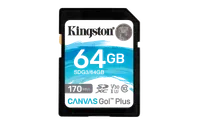 Kingston Technology Canvas Go! Plus Carte SDXC Canvas Go Plus 170R C10 UHS-I U3 V30 de 64 Go