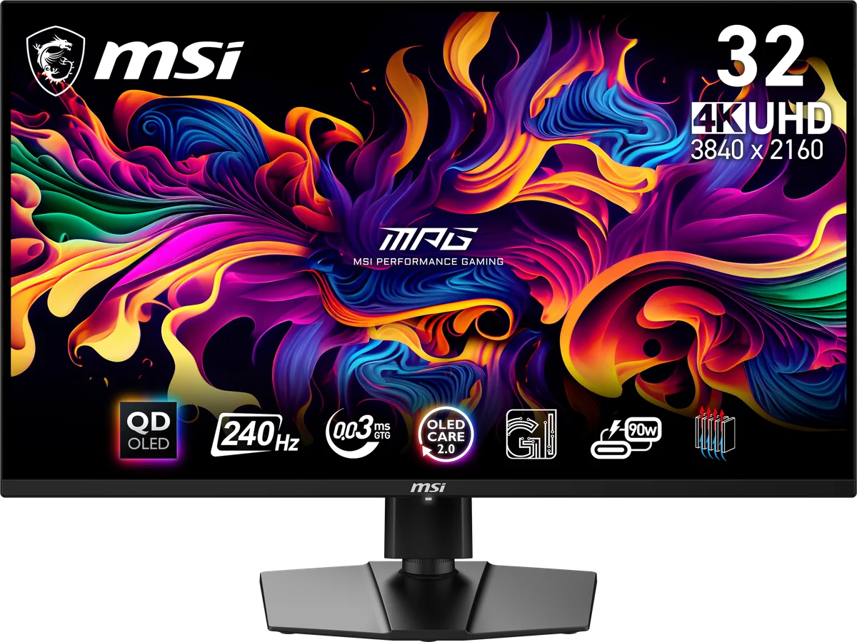 MSI MPG 321URX QD-OLED écran plat de PC 80 cm (31.5") 3840 x 2160 pixels 4K Ultra HD Noir