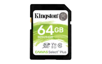 Kingston Technology Carte SDXC Canvas Select Plus 100R C10 UHS-I U1 V10 de 64 Go