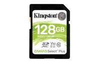 Kingston Technology Carte SDXC Canvas Select Plus 100R C10 UHS-I U3 V30 de 128 Go