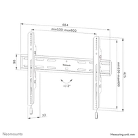 Neomounts WL30S-850BL16 Support pour écran mural 42-86" - fixe - verrouillable - installation rapide - 19