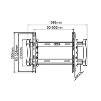 KIMEX Support Mural Inclinable pour Ecran TV 23'' - 27'' - 4