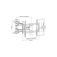 KIMEX Support Mural Articulé pour Ecran TV 37'' - 70'' - 5
