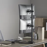 KIMEX Support de Bureau Sur Pied pour 2 Ecrans Moniteurs TV 17'' - 32'' - 6