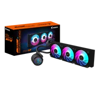 GIGABYTE AORUS WATERFORCE II 360 AIO Refroidisseur liquide pour processeur - 3x ventilateurs ARGB de 120 mm, mécanisme d'emboîtement, DAISY-CHAIN, compatible avec Intel LGA 1851 et AMD AM5 - 1