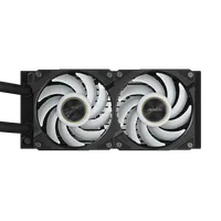 GIGABYTE AORUS WATERFORCE X II 240 Refroidisseur liquide pour processeur AIO - 2x ventilateurs ARGB de 120 mm, écran LCD en couleur, DAISY-CHAIN, compatible avec Intel LGA 1851 et AMD AM5 - 5