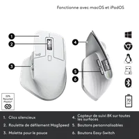 Logitech MX Master 3S Pale Grey - 16