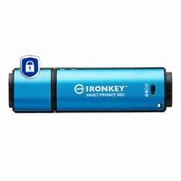 Kingston Technology IronKey 64Go USB-C Vault Privacy 50C chiffrée AES-256, FIPS 197 - 4