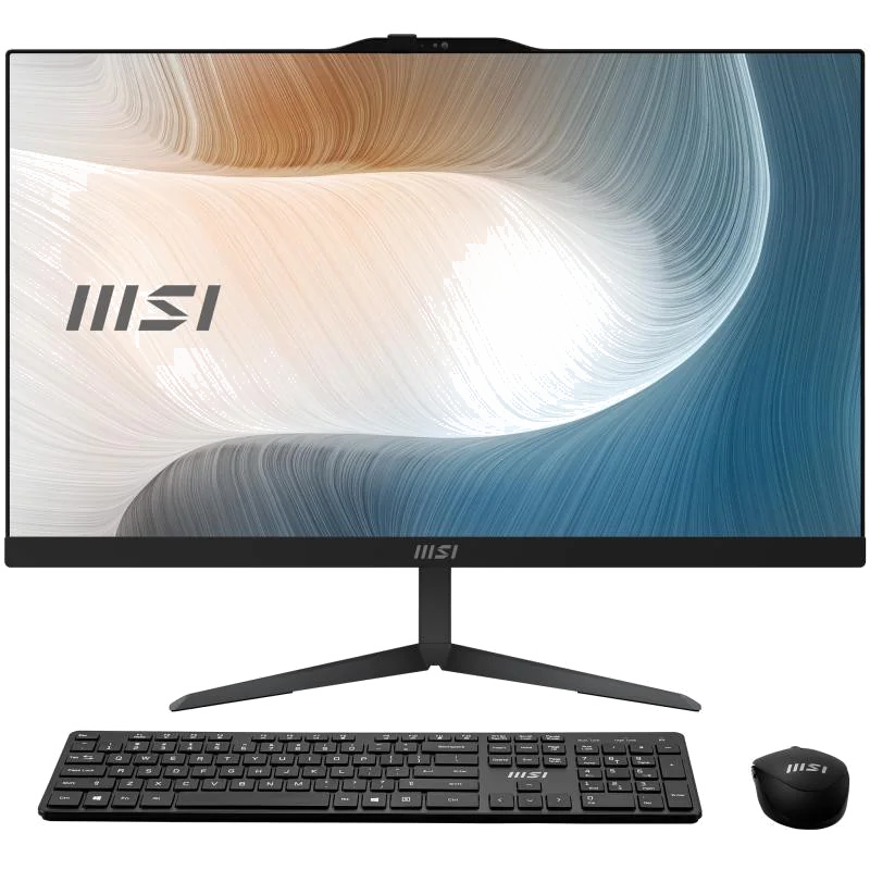 MSI Modern AM242 1M-1082FR Intel Core 5 120U 60,5 cm (23.8") 1920 x 1080 pixels PC All-in-One 16 Go DDR5-SDRAM 512 Go SSD Windows 11 Pro Wi-Fi 6E (802.11ax) Noir